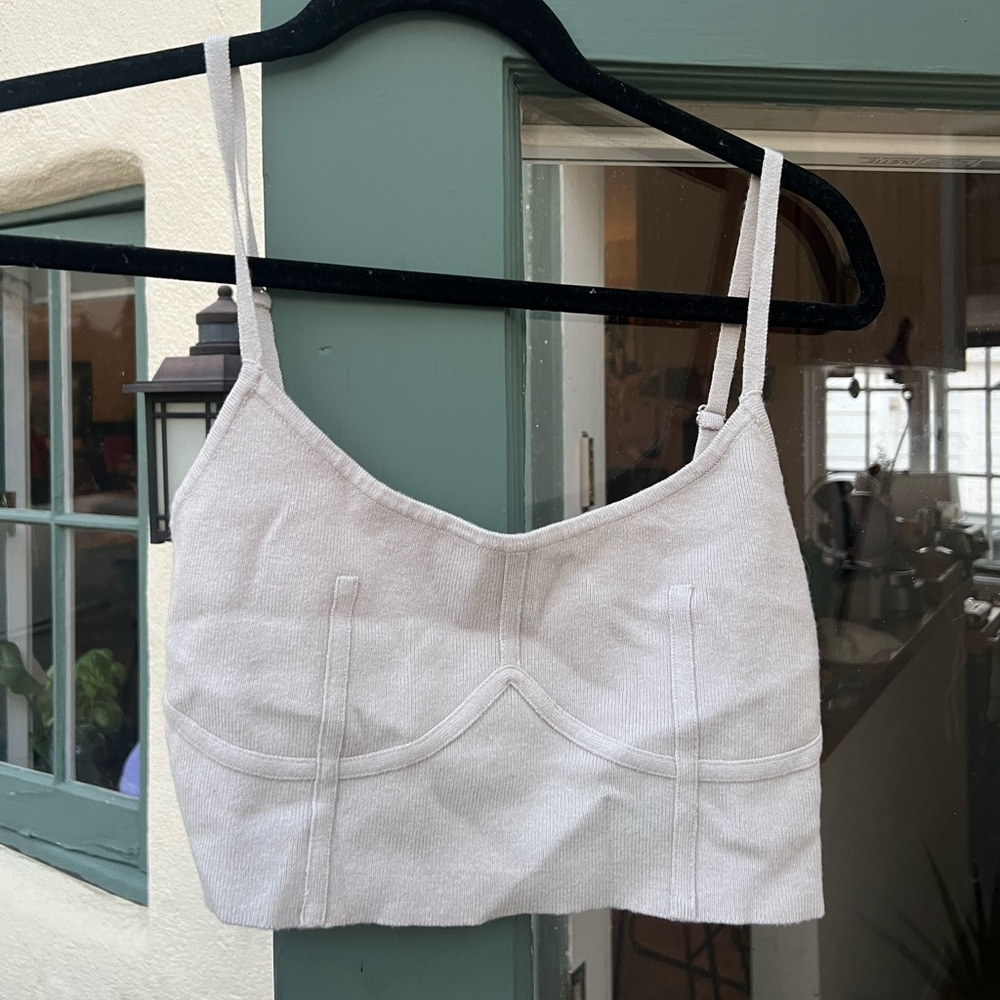 Cream Crop Top